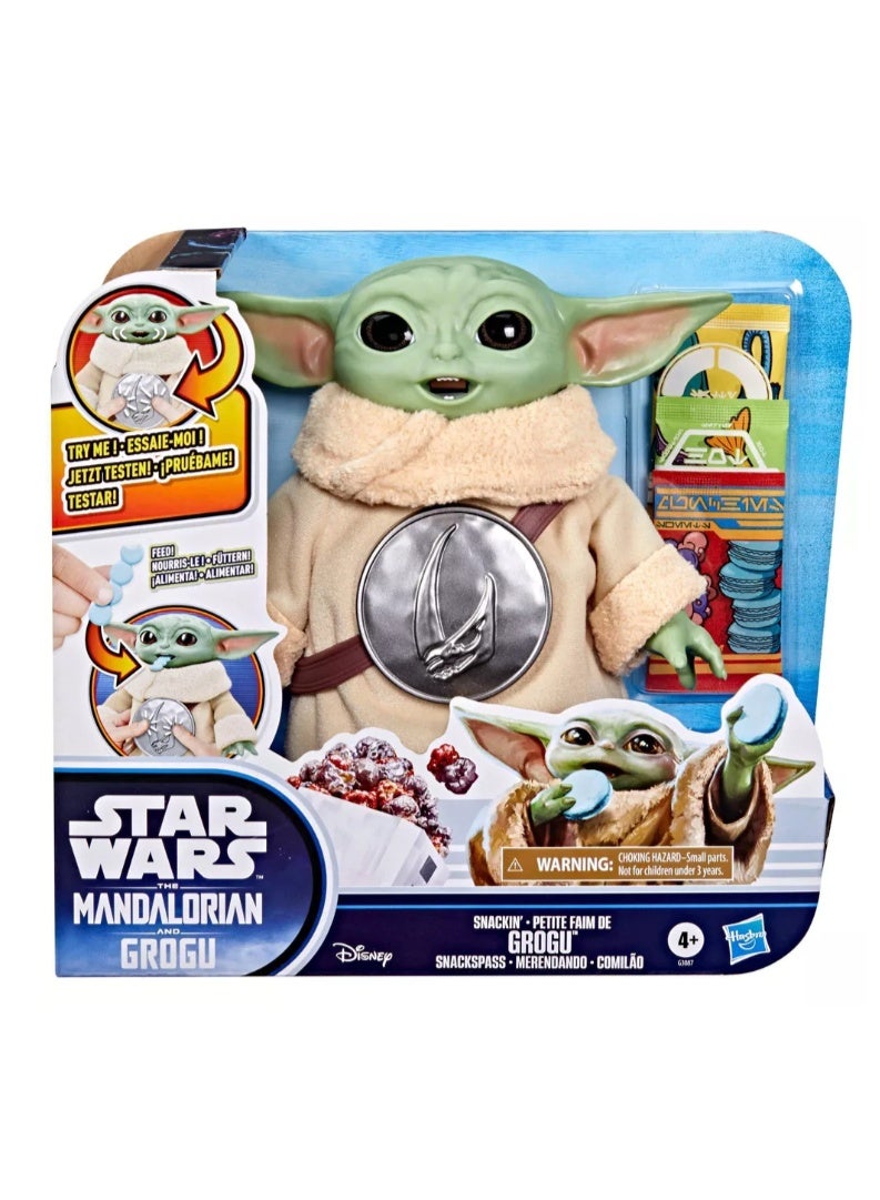 Hasbro Games Star Wars Snackin' Grogu 6.5-Inch Interactive Action Figure with Accessories - Image 3