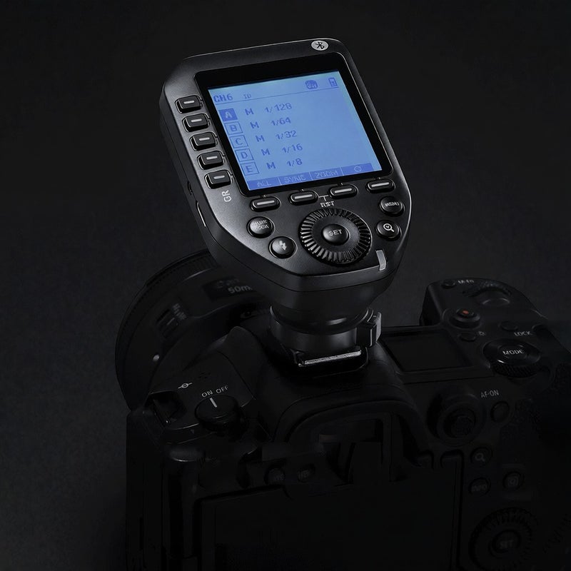 مرسل إشعال فلاش لاسلكي 2.4 جيجاهرتز XPROII-O مع استجابة تلقائية TTL وتسريع عالي HSS 1/8000 ثانية وشاشة LCD كبيرة و32 قناة و16 مجموعة بديل لكاميرات أولمبوس وباناسونيك - Image 3