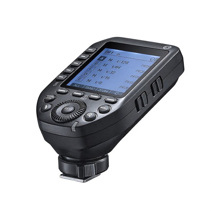 مرسل إشعال فلاش لاسلكي 2.4 جيجاهرتز XPROII-O مع استجابة تلقائية TTL وتسريع عالي HSS 1/8000 ثانية وشاشة LCD كبيرة و32 قناة و16 مجموعة بديل لكاميرات أولمبوس وباناسونيك - Image 1