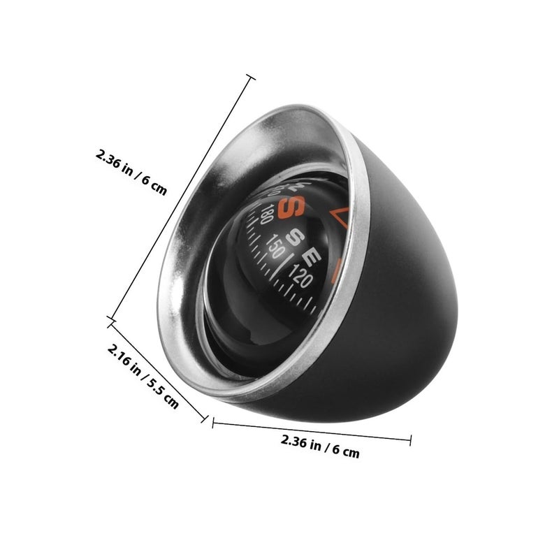 Compact Car Compass Ball Dashboard Mount Small Marine Navigation Tool for Off Road Vehicles - Image 3
