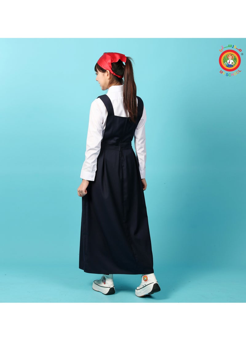 A navy blue, square-cut apron only, with a red tie - pzsku/Z16C49B88925D5FBDC056Z/45/_/1698079242/08fbbdd6-012c-491c-905e-ab4d1404a546