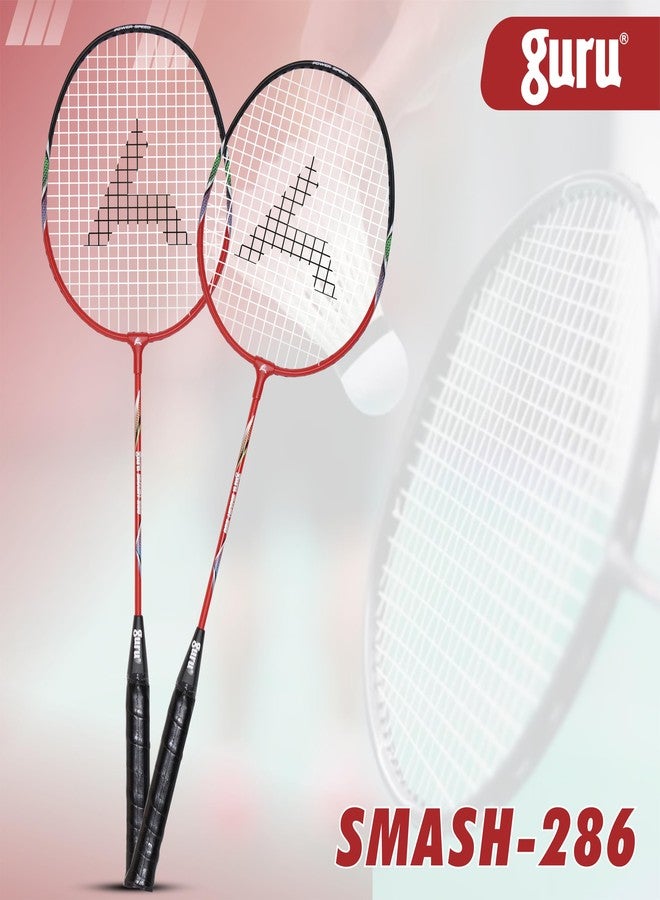 GURU Smash-286 Orange Heavy Duty Aluminium Badminton Racket Pack of 1 with Cover - Image 5