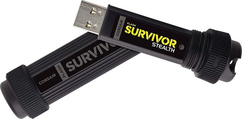 CORSAIR Corsair Flash Survivor Stealth 128GB USB 3.0 Flash Drive, Black - Image 1
