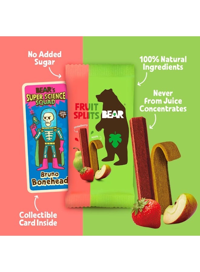 Bear Fruit Splits Strawberry & Apple 100% Natural Ingredients No Added Sugar 5 X 20G - Image 3