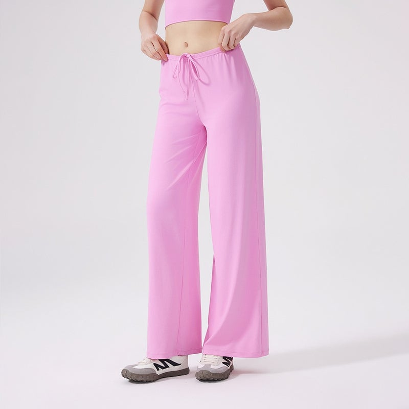 Qi Ta Women's Wide-Leg Cooling Athletic Pants – Antibacterial Loose Fit High-Waist Tapered Trousers for Running, Yoga & Outdoor Sports - Image 4