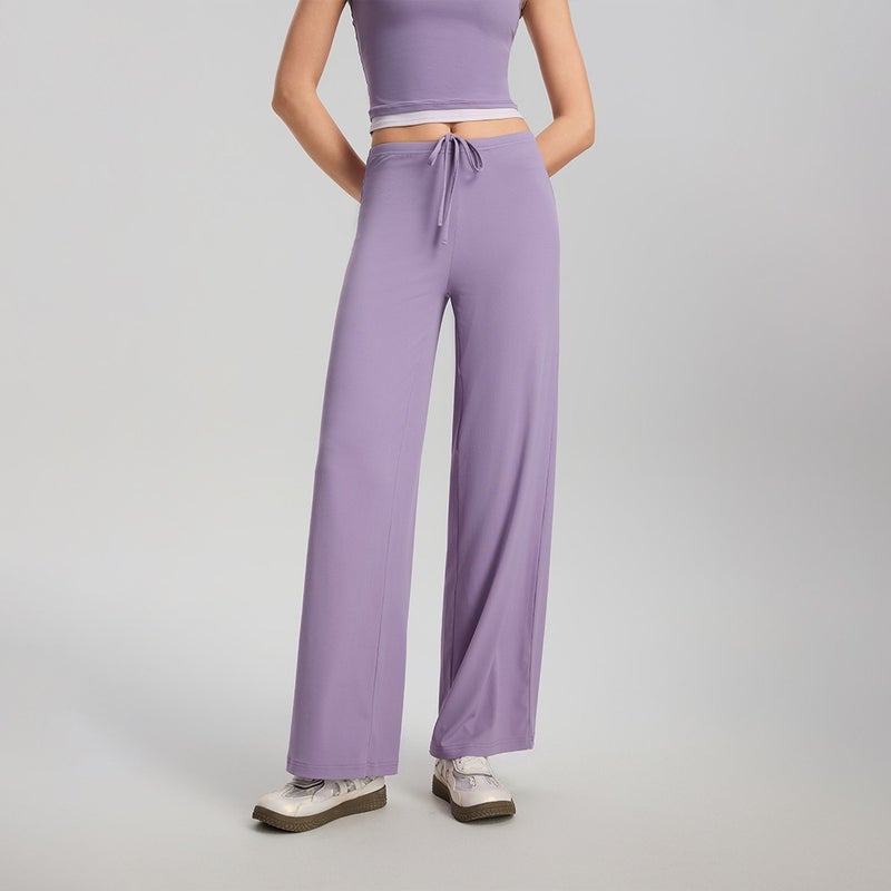 Qi Ta Women's Wide-Leg Cooling Athletic Pants – Antibacterial Loose Fit High-Waist Tapered Trousers for Running, Yoga & Outdoor Sports - Image 1