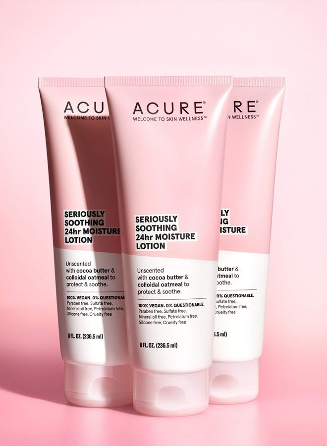 Acure Seriously Soothing 24HR Moisture Lotion 100% Vegan Cocoa Butter & Colloidal Oatmeal, Unscented, 8 Fl Oz - Image 2