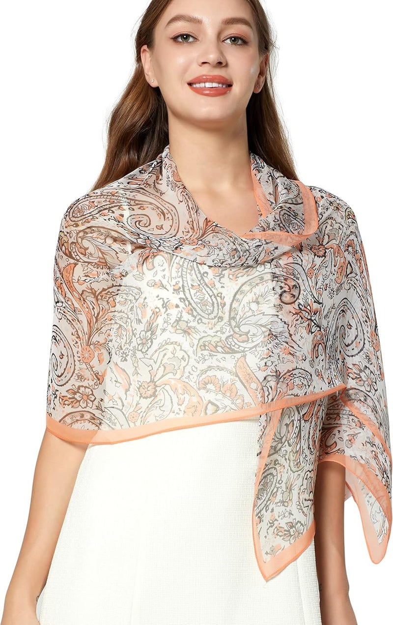 PANTONIGHT Long Chiffon Sheer Scarf Gradient Shaded Colors Lightweight Scarf For Womens - Image 3