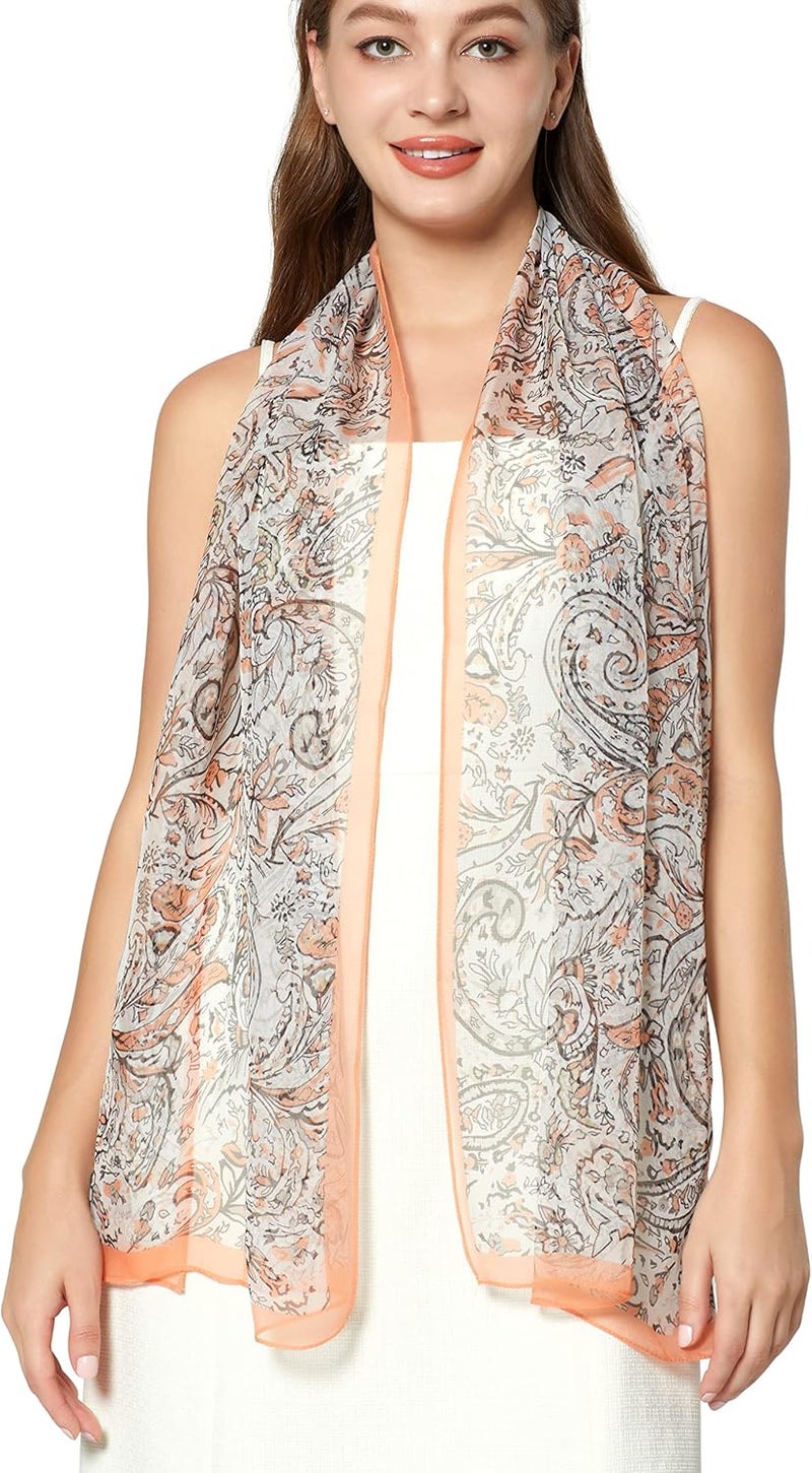 PANTONIGHT Long Chiffon Sheer Scarf Gradient Shaded Colors Lightweight Scarf For Womens - Image 2