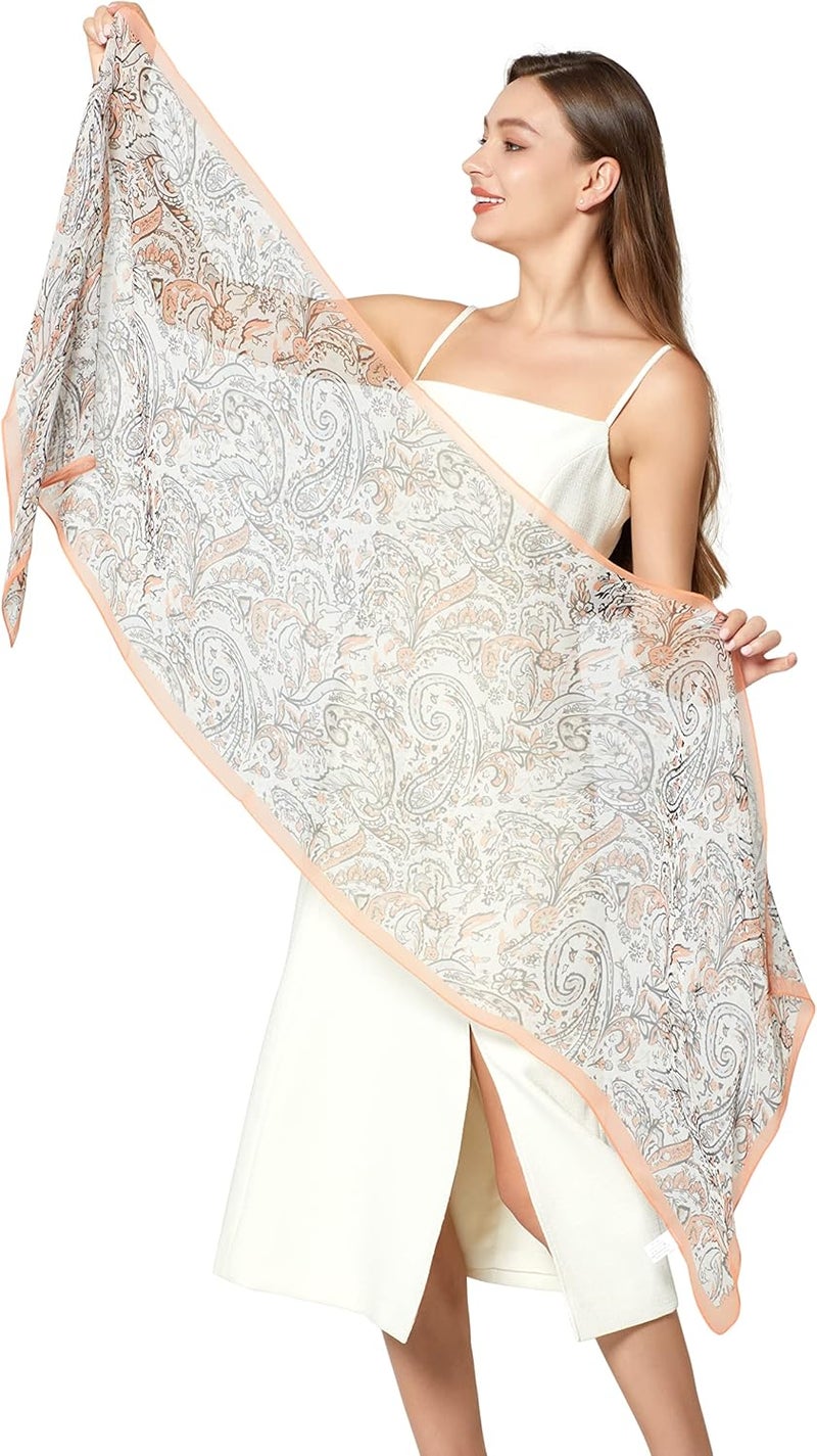 PANTONIGHT Long Chiffon Sheer Scarf Gradient Shaded Colors Lightweight Scarf For Womens - Image 4