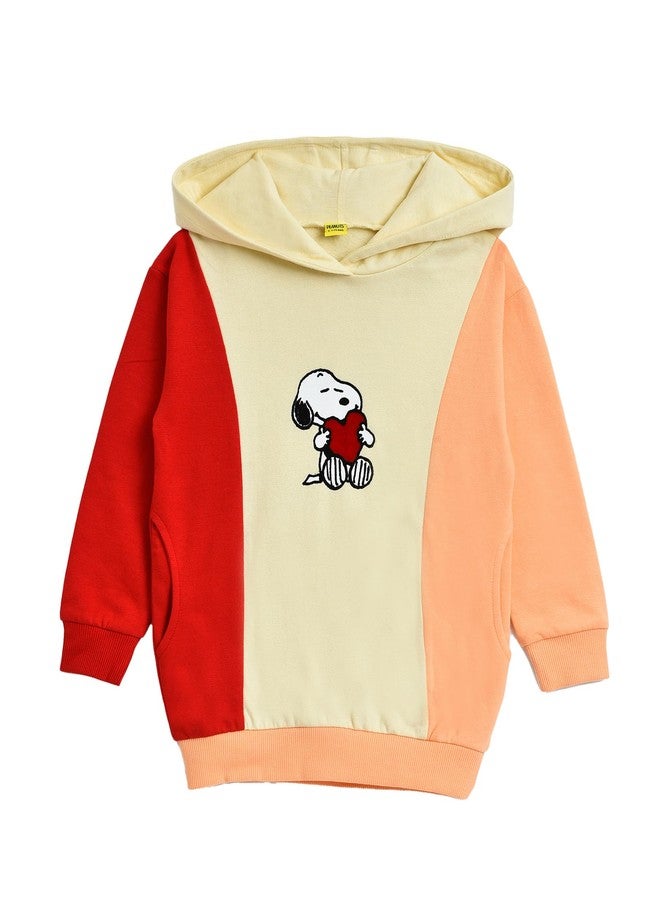 Mi Arcus سويت شيرت طويل للأطفال الرضع من Mi Arcus، مطبوع عليه شخصية سنوبي من سلسلة Peanuts، متعدد الألوان، بأكمام طويلة وغطاء رأس، مناسب للفتيات والفتيان والأطفال من عمر 18 إلى 24 شهرًا. - Image 1