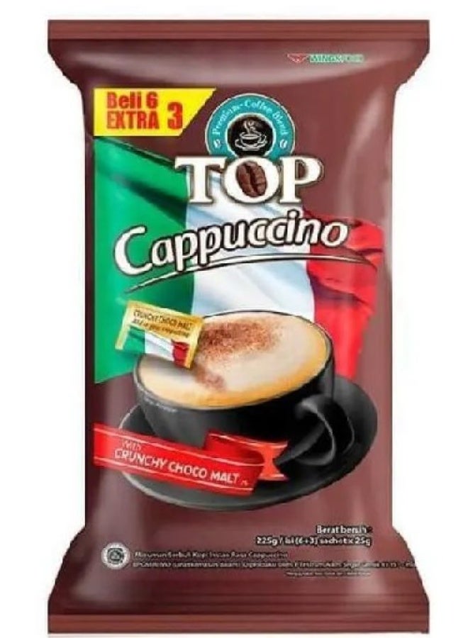 Cappuccino 3 in 1 Instant Coffee 25g × 9 Sachets