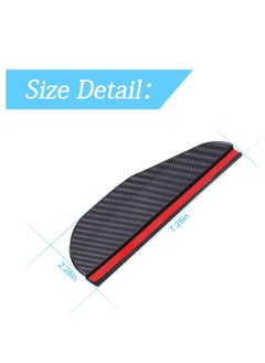 Generic 2PCS  Visor Guards for Car Side Mirrors - Waterproof Carbon Fiber Auto Rain Eyebrows for Cars, Trucks and SUVs - Universal Fit (Black)  - Image 2