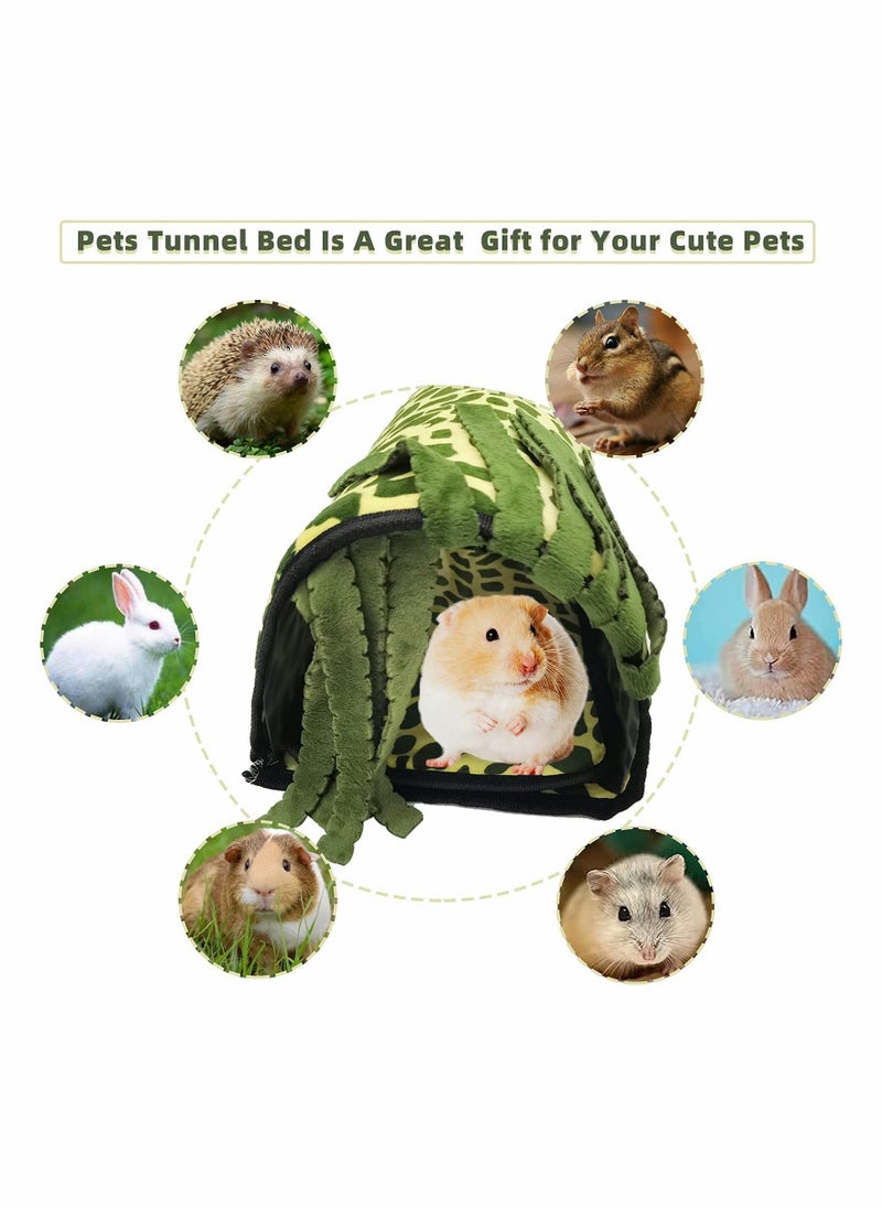 Excefore - Guinea Pig Hideout Tunnel Toy Accessories Small Animal Tunnel For Guinea Pigs, Hedgehogs, Rats And Pygmy Rabbits With Fleece Forest Curtains And Removable Pads - Image 1