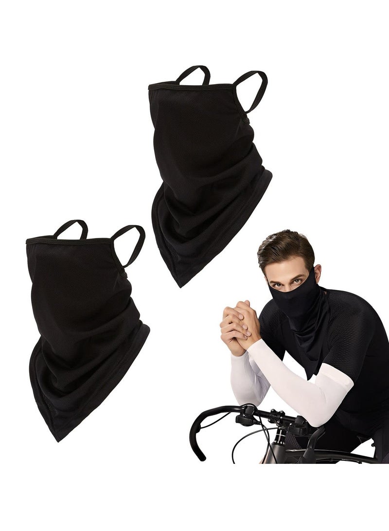 Excefore 2 Pack Unisex Bandana Face Mask Scarf Balaclava Neck Gaiters Dust Cloth Washable Wind Motorcycle Mask Women Men UV Protection Reusable Breathable Cover Outdoor Cycling Ear Loops Stretchy Rave  - Image 1