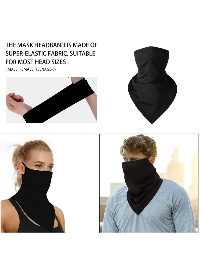 Excefore 2 Pack Unisex Bandana Face Mask Scarf Balaclava Neck Gaiters Dust Cloth Washable Wind Motorcycle Mask Women Men UV Protection Reusable Breathable Cover Outdoor Cycling Ear Loops Stretchy Rave  - Image 2