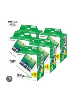 FUJIFILM Fujifilm Instax Square Film-5 Pack Twin Pack-Total 100 Sheets-White 