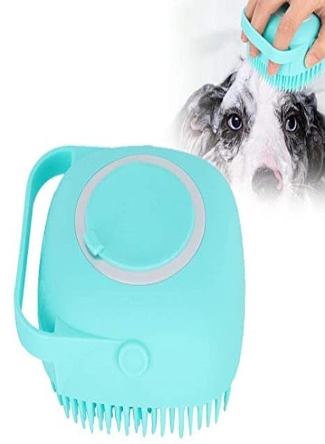 Hotfix Dog Grooming Brush Soothing Bath Brush, Pet Massage Brush Shampoo Dispenser, Soft Silicone Bristle for Dogs and Cats Shower - Image 1