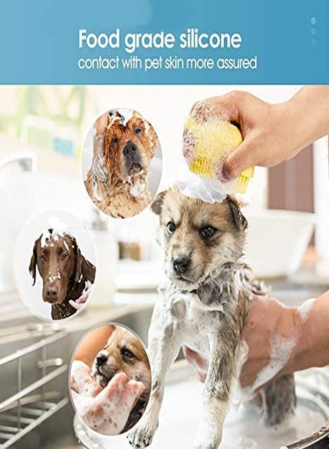 Hotfix Dog Grooming Brush Soothing Bath Brush, Pet Massage Brush Shampoo Dispenser, Soft Silicone Bristle for Dogs and Cats Shower - Image 4
