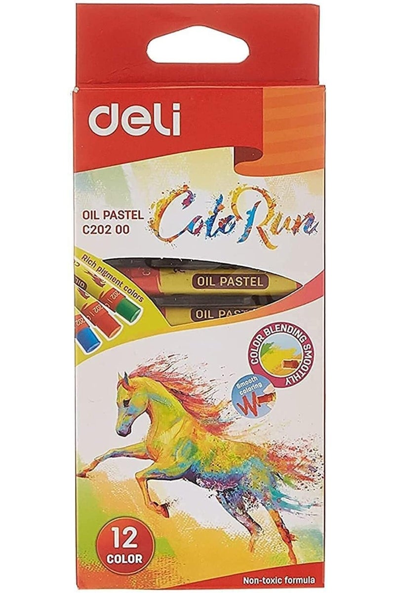 EC20200 Oil Pastels, 12 Colors