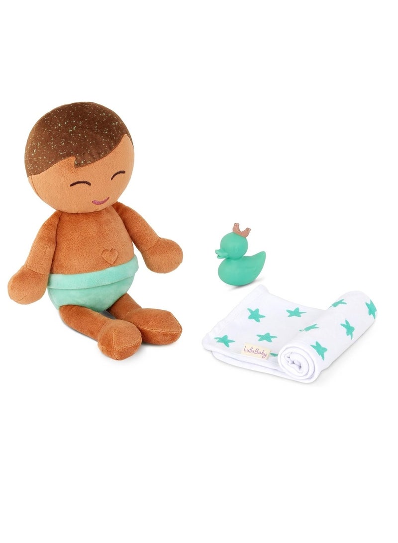 لولا بيبي دمية صبي استحمام 14بوصة بشعر بني - LBY7266Z - Image 1