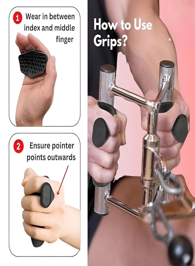 YESVIYA Heavy-Duty Gym Grips with Wrist Wraps - Anti-Slip Weightlifting Gloves with Lifting Straps & Palm Protection - for Deadlifts, Pull-Ups, Strength Training & Powerlifting (Men & Women) - Image 3