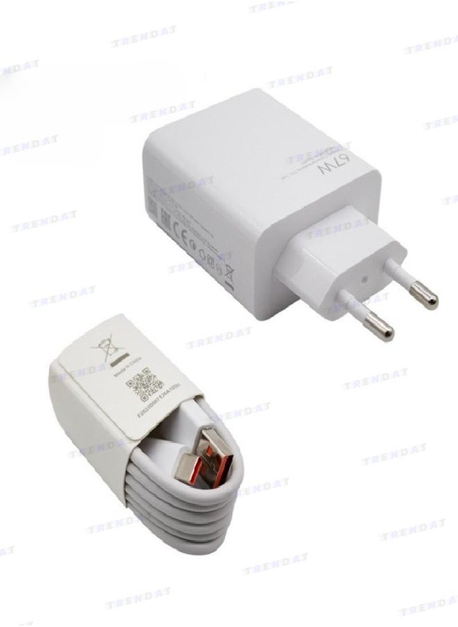 Generic - Original Turbo Charger 67W  + Type-C 6A charging cable for Xiaomi, Poco and Redmi phones - Image 1