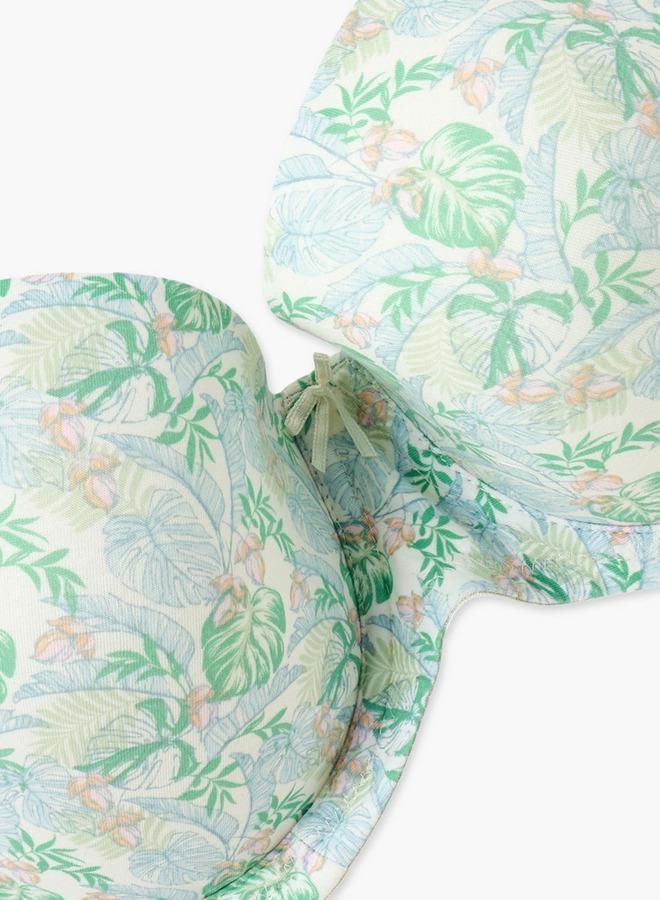 Splash FAV Printed Wired Demi Bra with Hook and Eye Closure - Image 3