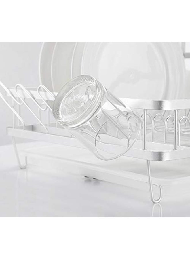 B&S BRIGHTSTONE B&S BRIGHT STONE PA-2305A Beige Aluminum Dish Drying Rack for Kitchen Counter, (57.6 x 38 x 27 cm) - Image 4