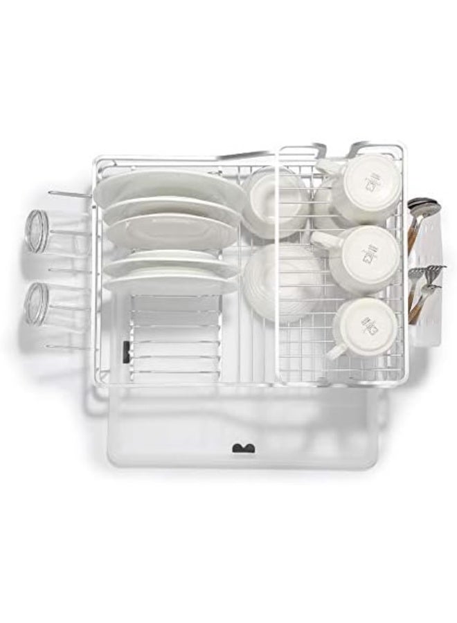 B&S BRIGHTSTONE B&S BRIGHT STONE PA-2305A Beige Aluminum Dish Drying Rack for Kitchen Counter, (57.6 x 38 x 27 cm) - Image 3