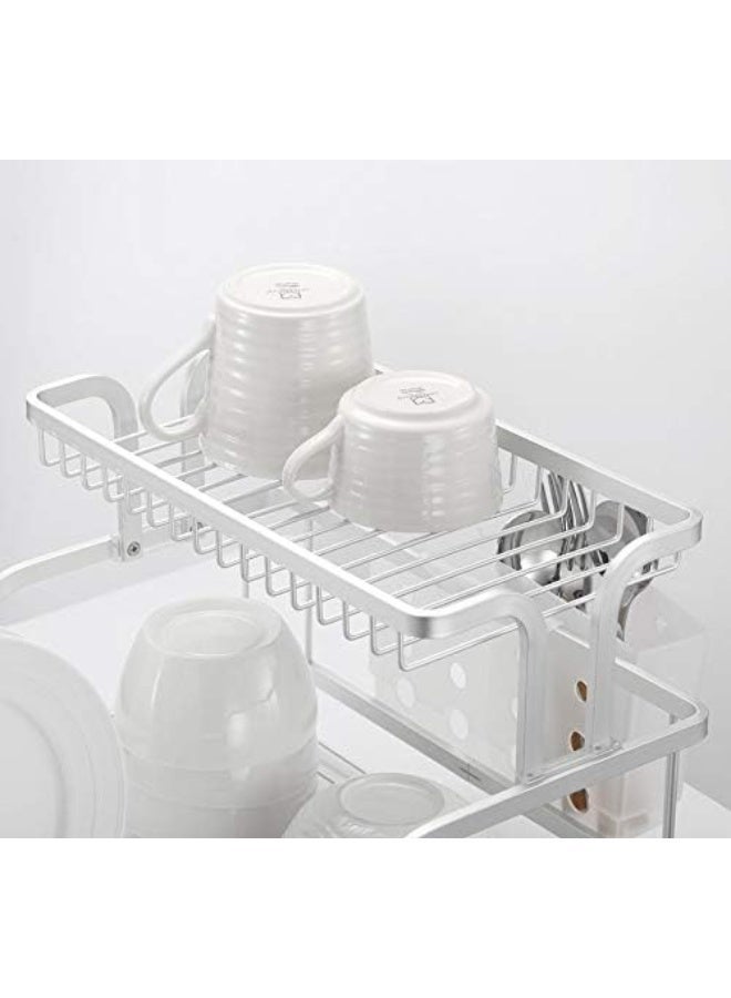 B&S BRIGHTSTONE B&S BRIGHT STONE PA-2305A Beige Aluminum Dish Drying Rack for Kitchen Counter, (57.6 x 38 x 27 cm) - Image 5