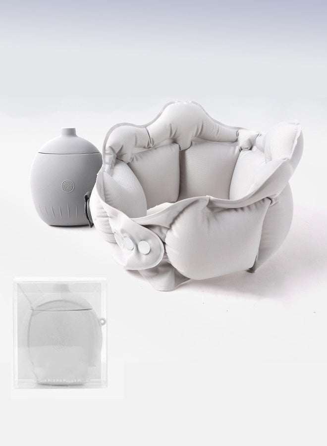 وسادة رقبة سفر على شكل U قابلة للنفخ محمولة خفيفة 60 جرام مع مضخة هواء مريحة ذات نسيج بارد - Image 1