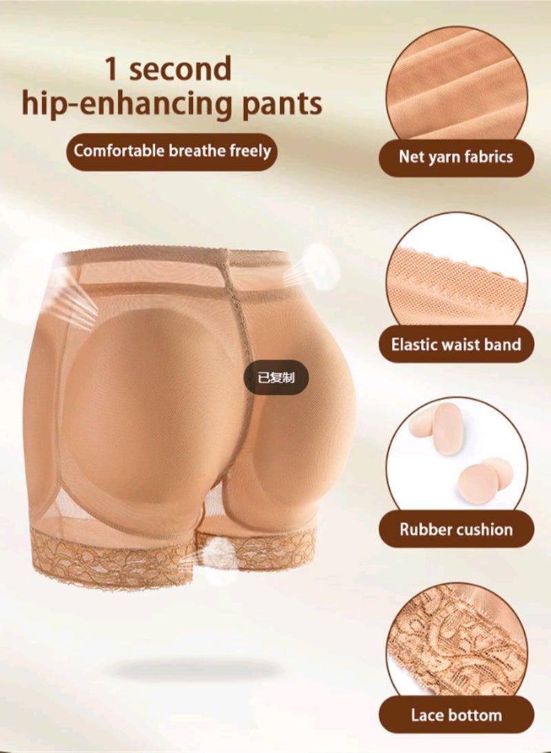 Sculpting And Breathable  Implants Booty Boxers Beige - Image 3