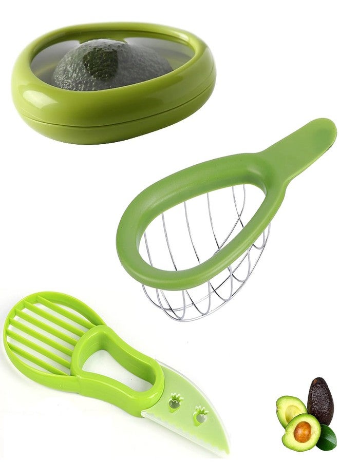 Aorplim Avocado Slicer Tools 3 PCS - Avocado Saver for Fridge to Keep - Avocado Slicer for Peeler Pitter - Avocado Cutter for Cuber Dicer - Fruit Vegetable Avocado Tools-Kitchen Gadgets - Image 1