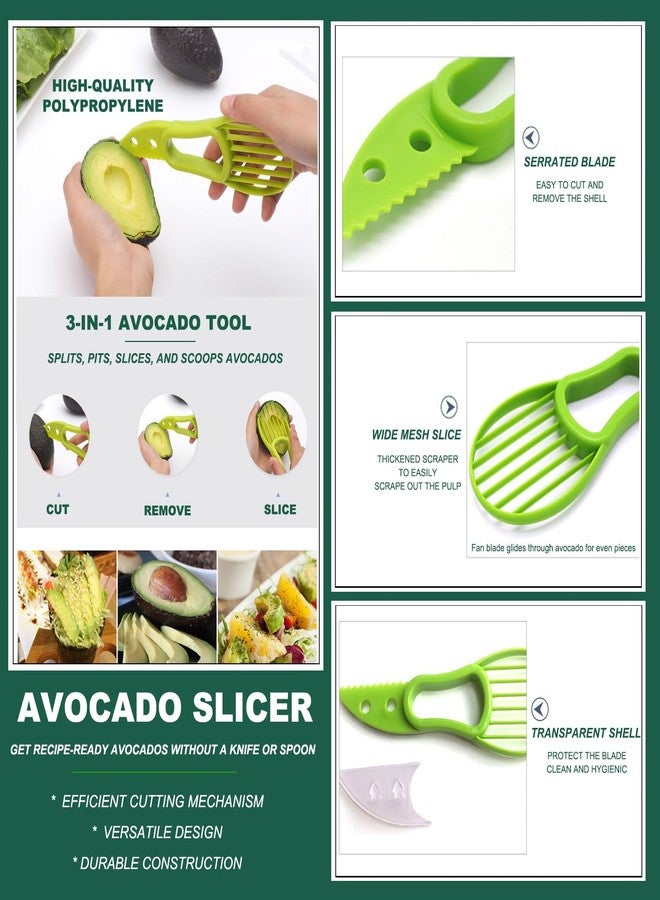 Aorplim Avocado Slicer Tools 3 PCS - Avocado Saver for Fridge to Keep - Avocado Slicer for Peeler Pitter - Avocado Cutter for Cuber Dicer - Fruit Vegetable Avocado Tools-Kitchen Gadgets - Image 3