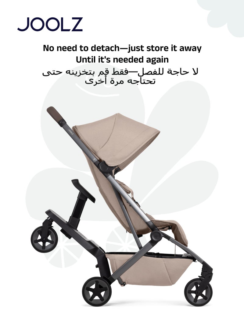 JOOLZ Footboard with Seat | Toddler Ride Board | Easy Attachment | Comfortable Walking Space | Flip-up Footboard for Toddler | Convenient Storage | 10 x 32 x 45 CM  Step 2: Arabic Translation - Image 5