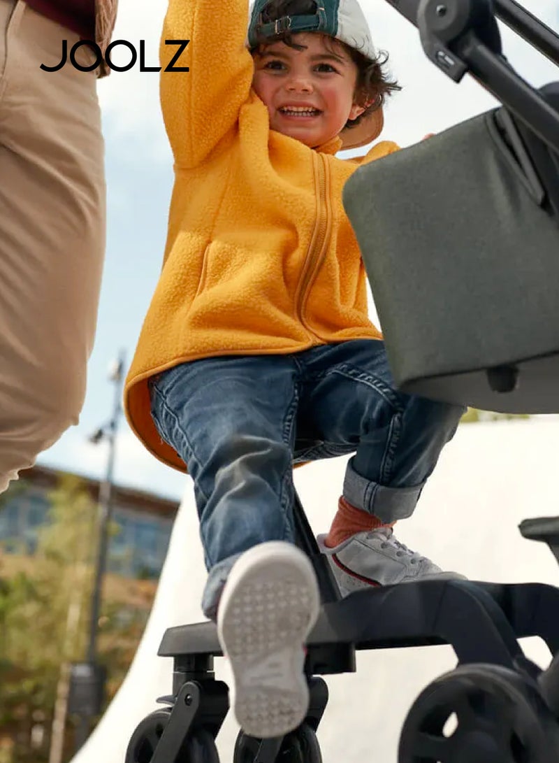 JOOLZ Footboard with Seat | Toddler Ride Board | Easy Attachment | Comfortable Walking Space | Flip-up Footboard for Toddler | Convenient Storage | 10 x 32 x 45 CM  Step 2: Arabic Translation - Image 2