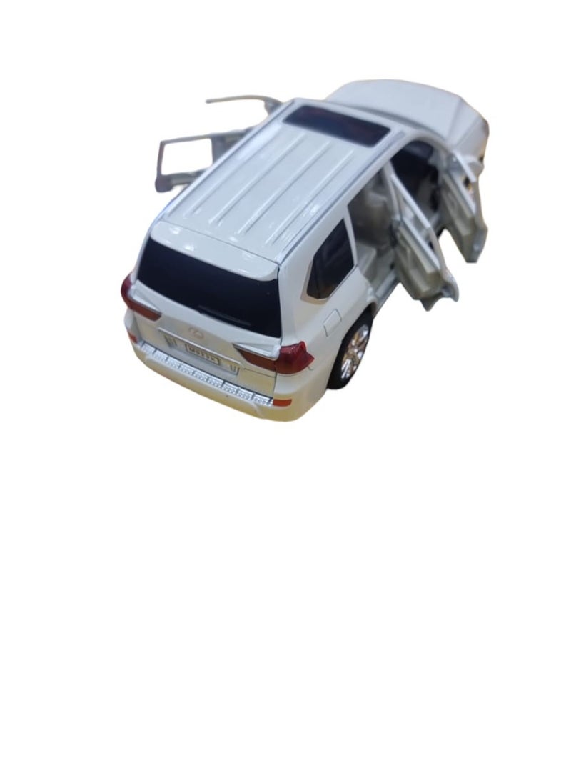 Lexus LX570 Diecast Metal Car White - Image 1