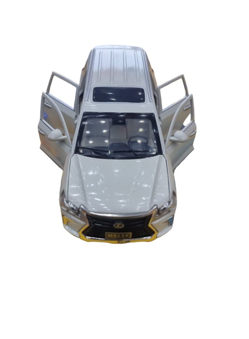 Lexus LX570 Diecast Metal Car White - Image 2