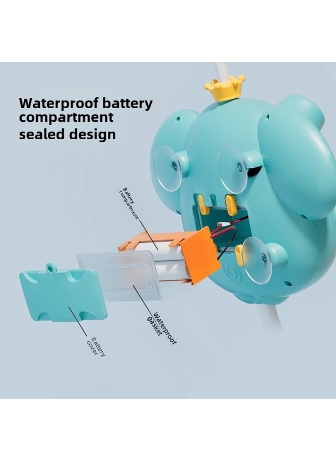 Generic - Electric Elephant Shower Bubble Machine 2-in -1 Bathing Toy Boys And Girls Baby Elephant Shower Water-splashing Artifact-Color:Elephant Shower + Bubble Machine 2-in-1 - Image 1
