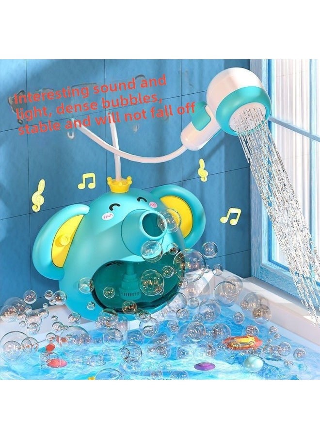 Generic - Electric Elephant Shower Bubble Machine 2-in -1 Bathing Toy Boys And Girls Baby Elephant Shower Water-splashing Artifact-Color:Elephant Shower + Bubble Machine 2-in-1 - Image 1
