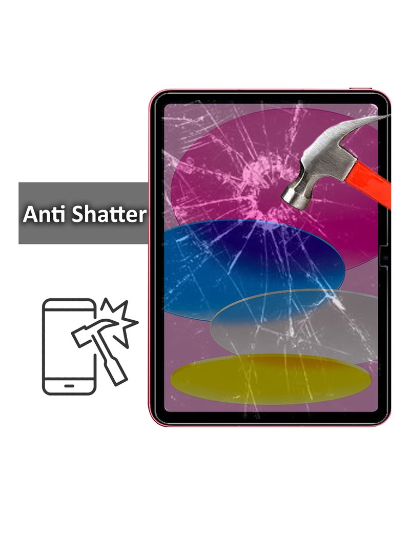 حماية شاشة لجهاز iPad (A16) الجيل الحادي عشر 2025 / iPad الجيل العاشر 10.9 بوصة 2022 ، حماية شاشة زجاجية مقسّاة لجهاز iPad الجيل الحادي عشر 11" A3354، A3355، A3356 / الجيل العاشر 10.9" A2696/A2757A2777 - Image 3