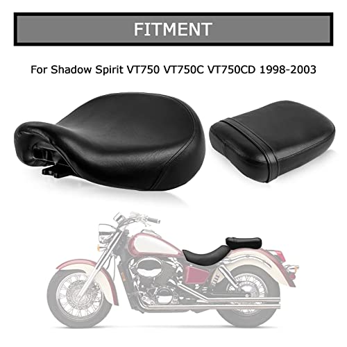 PSLER Front Rider Driver Rear Passenger Seat Pillion Cushion for Shadow ACE VT750 1998-2003 - Image 2