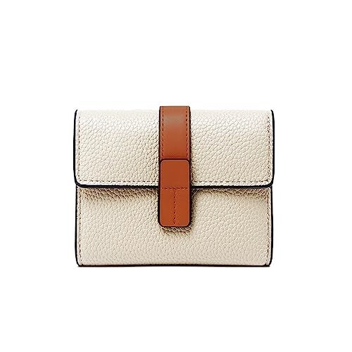 AOXONEL Small Womens Wallet Leather Wallets for Women Rfid Ladies Wallets Trifold Wallet Compact Thin with Card Slots and Zipper Coin Pocket (White) - Image 1