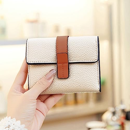 AOXONEL Small Womens Wallet Leather Wallets for Women Rfid Ladies Wallets Trifold Wallet Compact Thin with Card Slots and Zipper Coin Pocket (White) - Image 5