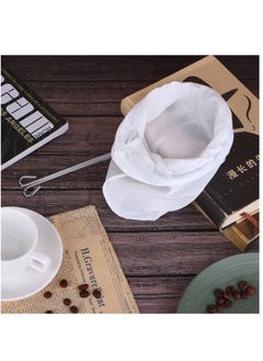 KASTWAVE Ultra Fine Mesh Strainer Bags, Commercial Grade Reusable Food Strainer with Reinforced Frame and Stainless Steel Handle for, Coffee, Milk, Butter, Juices, and Fresh Cheese(5 Packs)  - Image 4