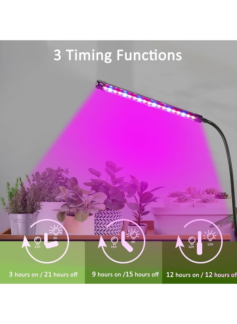 OHAHO Grow Light for Indoor Plants - Upgraded Version ,LED Grow Lights for Indoor Plants Full Spectrum Plant Light Auto On/Off Timer (3/9/12H) & 4 Adjustable Lamp Heads - 360° Flexible Gooseneck Grow Light for Seed Starting Seedlings & Succulents  - Image 4