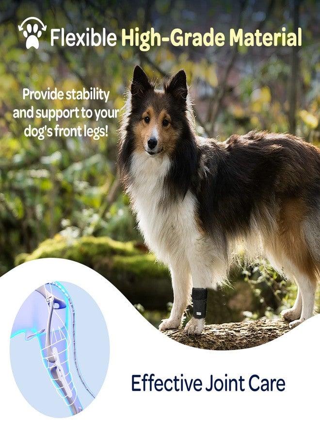 Labra Dog Front Leg Brace - Compression Wrap with Adjustable Straps - Dog Wrist Brace for Support - Leg Sleeve to Stop Licking - Aid in Wound Care and Recovery - Small/Medium - Image 5