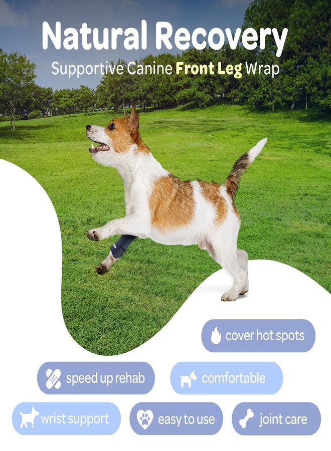 Labra Dog Front Leg Brace - Compression Wrap with Adjustable Straps - Dog Wrist Brace for Support - Leg Sleeve to Stop Licking - Aid in Wound Care and Recovery - Small/Medium - Image 3