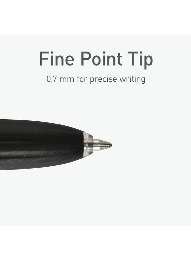 Pentonic Gr-T Retractable Gel Pens, 10 Count, Blue Ink, 0.7 Mm Fine Point, Smooth Writing For Journaling, Note Taking, Office & School (1002361)  - Image 4